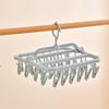 Foldable Laundry Drying Rack With 32 Clips 360 Rotating Hook For Home Dorm Use