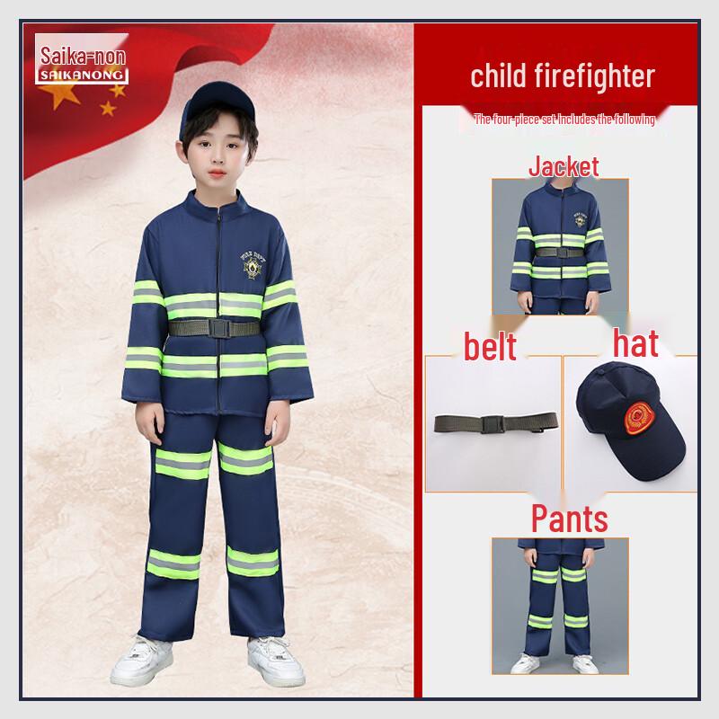 Saikano Kids Firefighter Role Play Costume Set