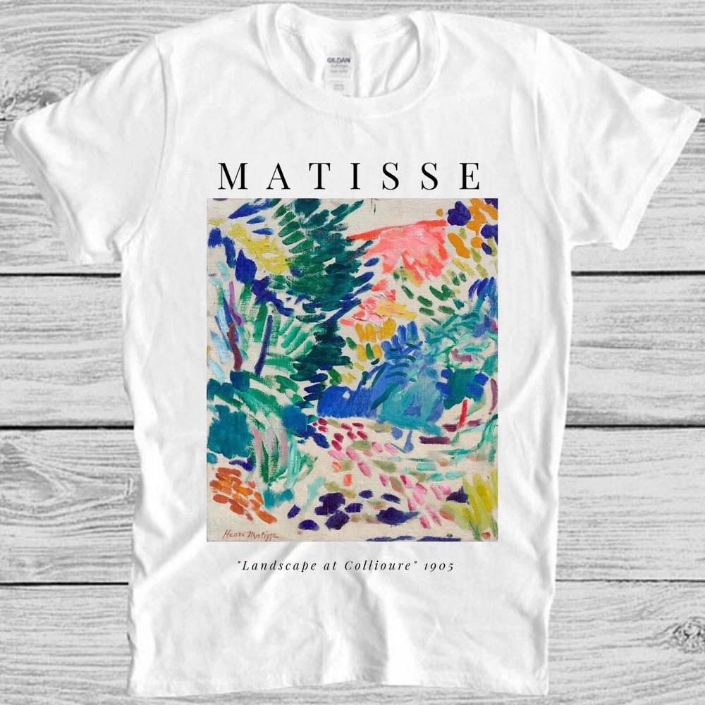 Matisse Landscape At Collioure Painting Art Meme Unisex Gift Tee T Shirt M1041 S
