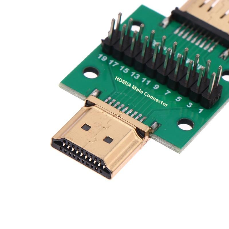 Hdmi A Type Male To Female Test Board Mini Connector With Board Pcb 2.54Mm Pitch Dp Hd A Female To Male Adapter Board