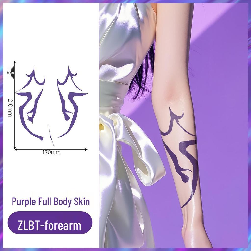 Boys' Full Body Temporary Tattoos - Cosplay, Laser Design, Waterproof, Sweatproof Face Stickers for Parties