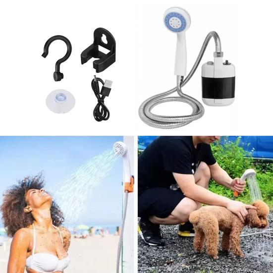 Camping Shower Pump Easy To Use Compact Portable Rechargeable Outdoor