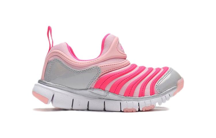 Nike Dynamo Free Slip Resistant Cushioning Low top Running Shoes White Pink Children Aged 3 7 Years Old CI1187-686