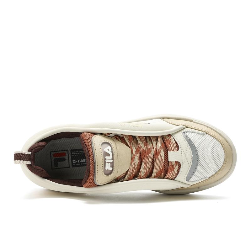 FILA Mix 2 Minimalist Fashion Low-Top Sneakers Men Sneakers Snow-White Terracotta-Orange F12M432202FSB