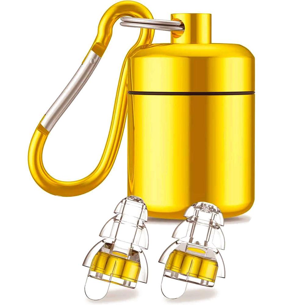 High-Quality Soundproof Silicone Earplugs with Filter and Waterproof Storage Case for Music and Flights