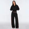 2026 Y2K Mikina s kapucí a zipem s leopardím potiskem a širokými tepláky Set Unisex Streetwear Outfit