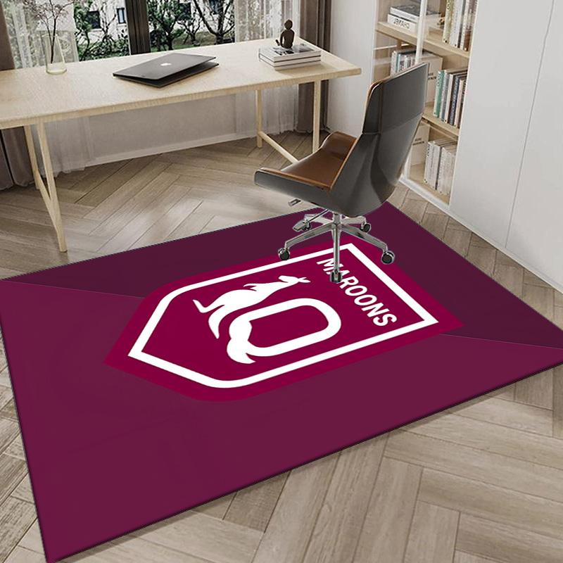 Australia Maroons Rugby Team Emblem Area Rug Office rug, Chair Rug, Decor Carpet Livingroom bedroom Mat, Large Size Fan gifts Christmas gifts