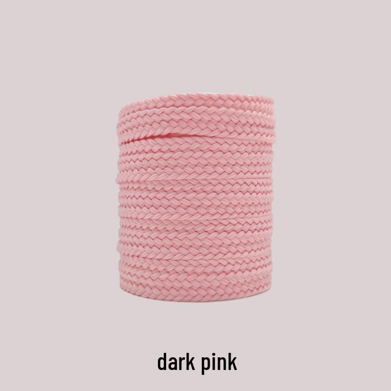 1,5 Zoll dicke flache Schnürsenkel für Schuhe mit großem Loch, Freizeit- oder weiße Schuhe - Pink, einlagig, ein Paar