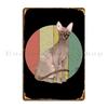 Cornish Rex Lovers Gifts Cornish Rex Retro Vintage Sunset Gift Idea Metal Sign Wall Mural Wall Decor Print Cave Tin Sign Poster
