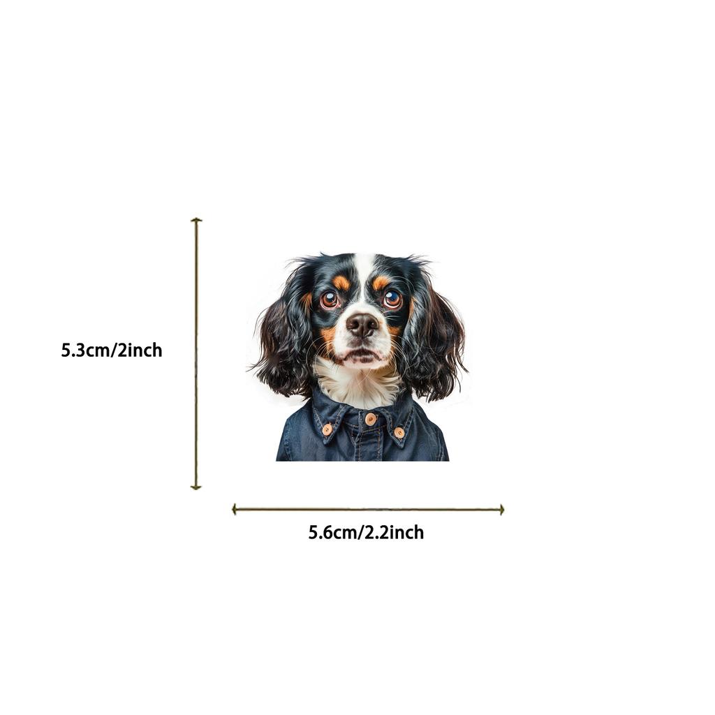 50 Cartoon-Hunde-Sammlung Aufkleberpaket Wasserdicht Transparentes PET Handbuchmaterial Dekorativ Gitarre Notizbuch DIY