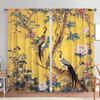 Artistic Vikama Piece New Chinese Style Peacock Curtains Home Decor Kitchen Bedroom Semi Blackout Made Of Polyester