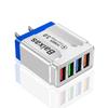 Colorful 4-USB 3A Travel Charger for Phone & Tablet: Multi-Standard (EU/US/UK)