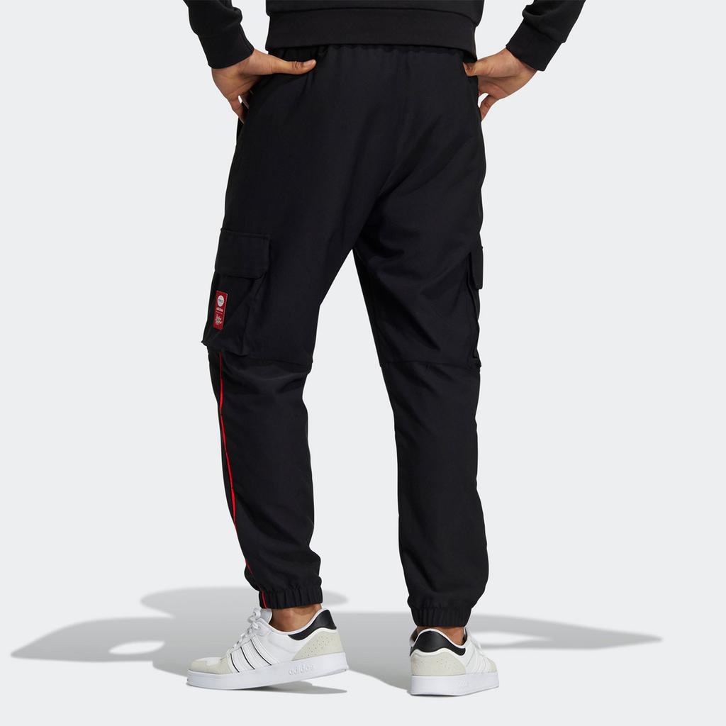 adidas Neo Solid Woven Track Pants Men Bottoms Black HC9715