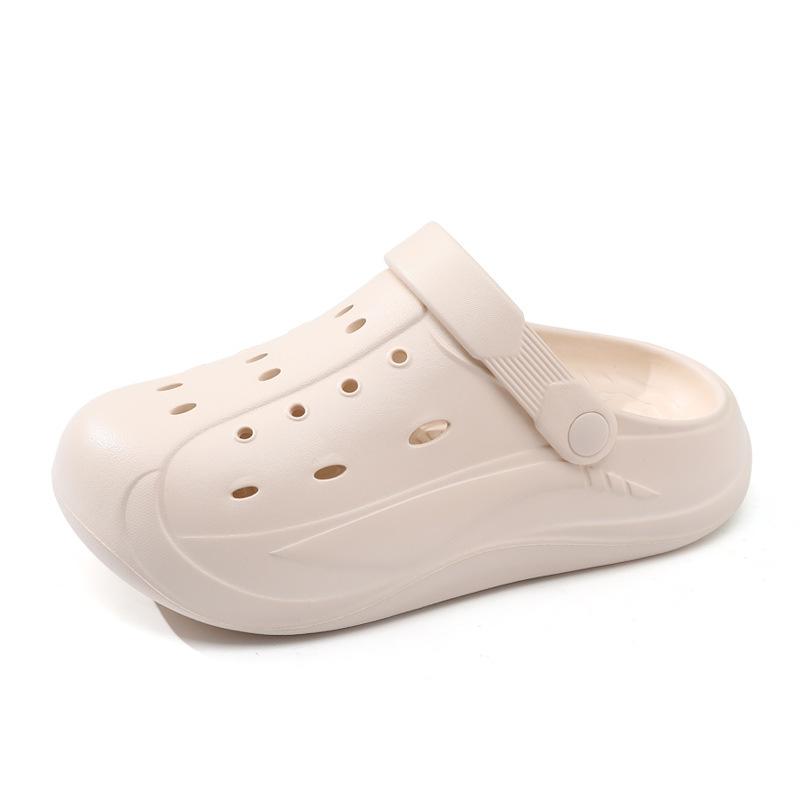 Baotou hole shoes women's thick-soled heightened non-slip slippers EVA wear-resistant and non-smelly feet outdoor beach breathable sandals