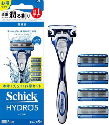 Hydro 5 Basic Combo Pack 4 lâminas de barbear de substituição (Suporte (com lâmina) + lâminas)