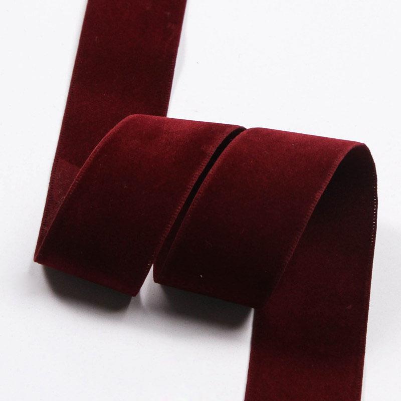 

25/38mm Double Face Suede Ribbon Solid Color Velvet Ribbon for Clothing Sewing DIY Hair Bows Hat Decor Craft Accessories Supply 25mm-5yards вино красного