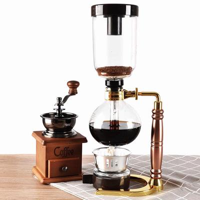 Set Cafetière en Verre Résistant à la Chaleur Type Siphon