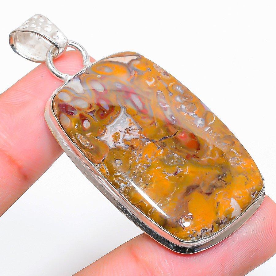 

Red Stick Stone Gemstone Handmade Ethnic Jewelry Pendant 2.17 SR-3576