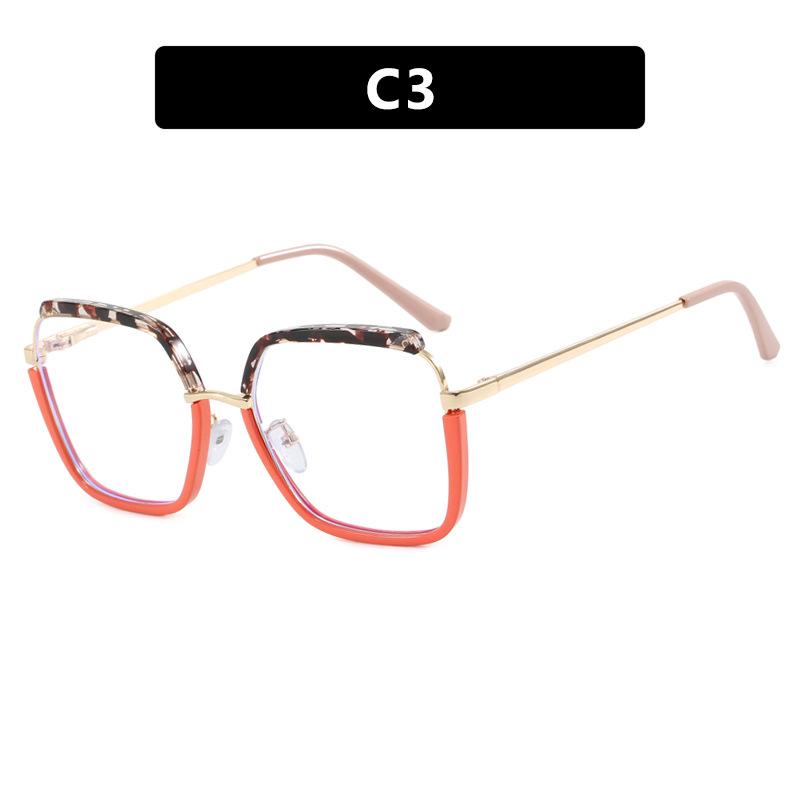 Anti-Blue Square Myopia Glasses Frame Women'S Large Frame Flat Glasses Can Be Matched With The Same Degree Of Plain Face Tide
