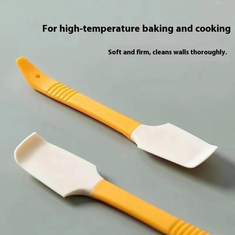 Ev Tipi İki'si Bir Arada Pişirme Spatulası Yüksek Sıcaklığa Dayanıklı Silikon Spatula Krema Reçel Tereyağı Spatulası Mutfak Karıştırma Spatulası