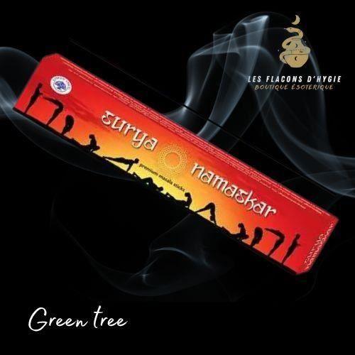 Encens - GREEN TREE - Surya Namaskar - Blanc - Adulte - Mixte