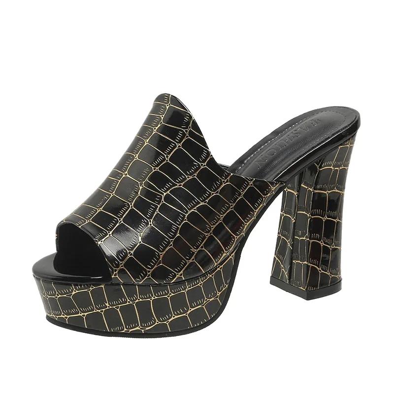 Fashion Platform Slippers Women Sandals Summer High Heels Women Shoes Slides Designer Slippers Party Pumps Ladies Shoes Zapatos De Mujer