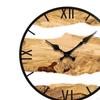 Wood Wall Clock Decorative Art 11.8 Inch Timepiece for Dining Room Office Bedroom Kitchen