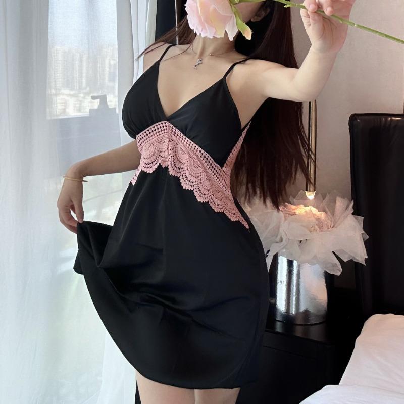Sexy underwear, sexy pure desire satin ice silk backless plus chest pad, small loan simple loungewear