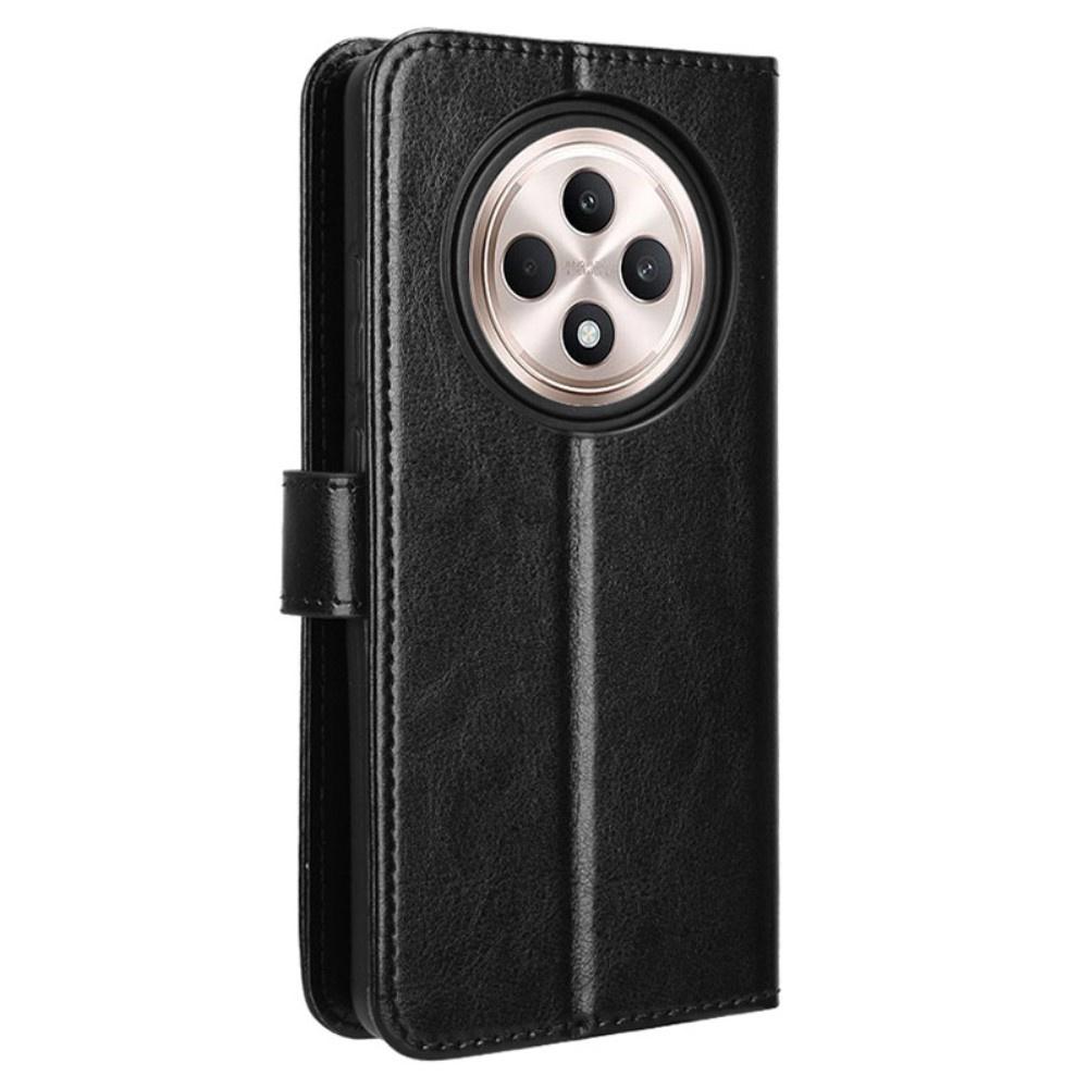 Flip Case for Oppo Reno 12FS / 12F, Crazy Horse Wallet, Black