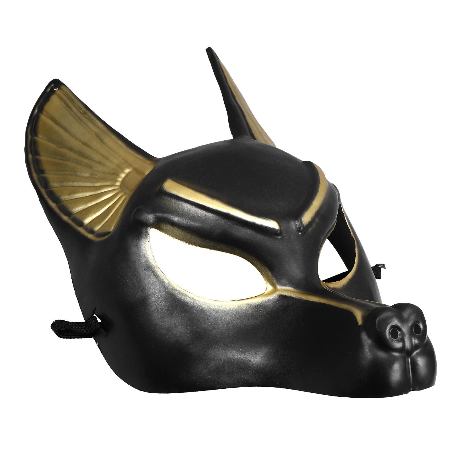 Vintage Anubis Mask Halloween Cosplay Props Plastic Masquerade Costume Accessory Party Decor