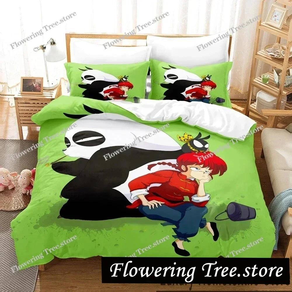 3D Print Anime Ranma 12 Bedding Set Boys Girls Twin Queen King Size Duvet Cover Pillowcase Bed boys Adult Home Textileextile029