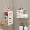 Bathroom Bidirectional Storage Box For Makeup Hair Ties Clips Holder Cotton Stick Makeup Oragnizer Pull-Out Case