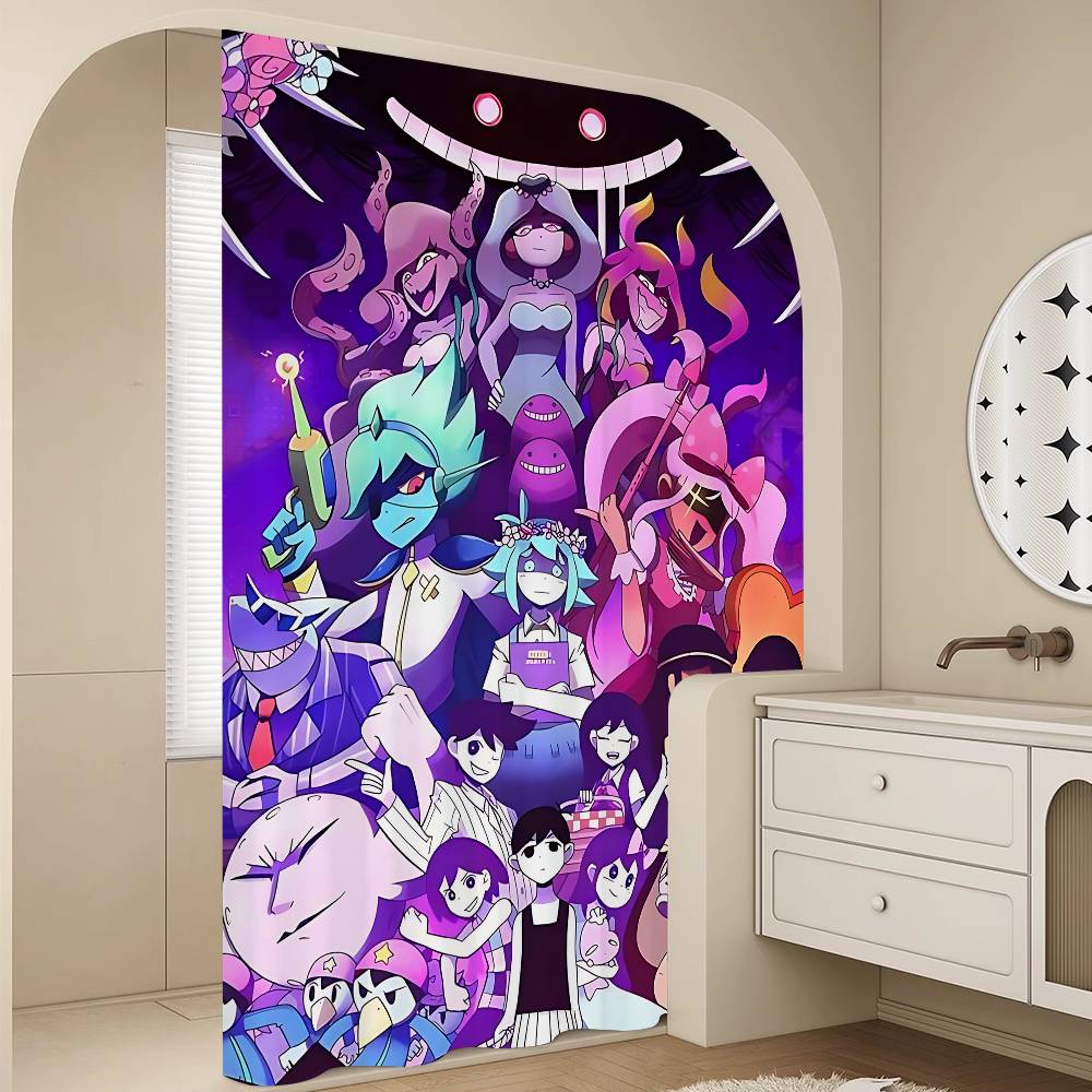 Classic Hot Horror Video Game Omori Shower Curtain, Bathroom Decorative Shower Curtain, Waterproof Shower Curtain With Hooks