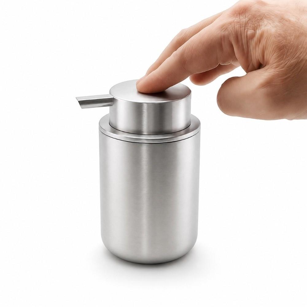 160ml Stainless Steel Soap Dispenser Leakproof Press Style Hand Soap Dispenser Thicken Refillable Liquid Lotion Dispenser