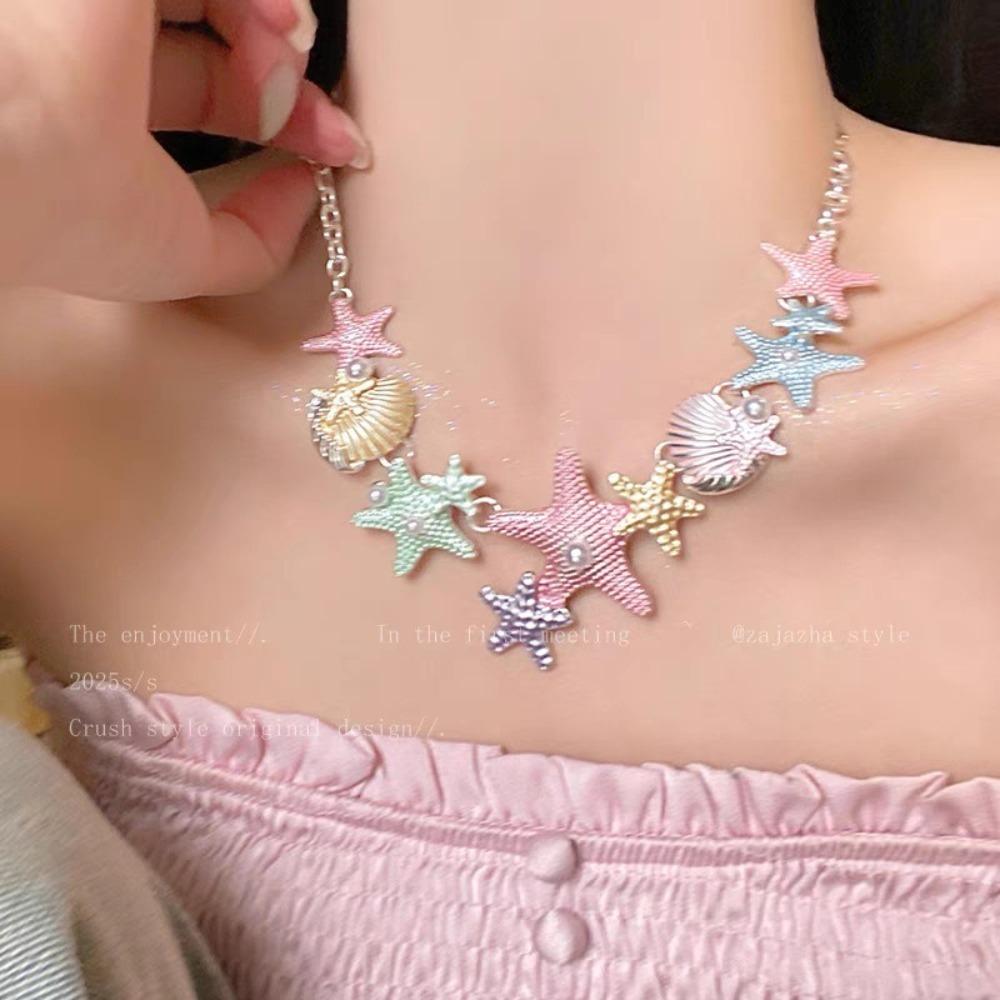 Sea Star Beads Neck Chain Shell Jewelry Accessories New Necklace Summer