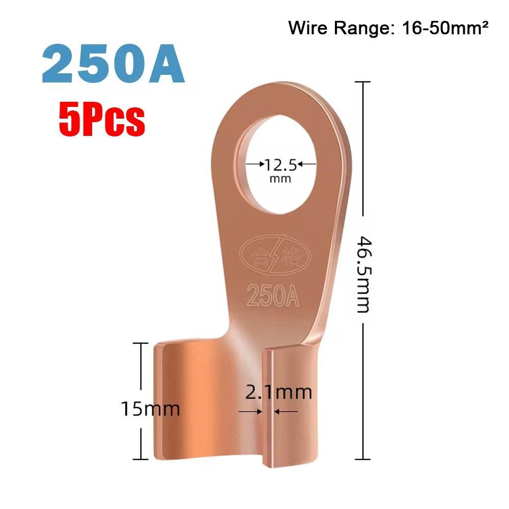 5/10Pcs OT Type OT Wire Nose Terminal Crimp Copper 10A-400A OT Cable Connector Kit 1.5-16mm2 Bolt Hole OT Lugs Ring Crimp
