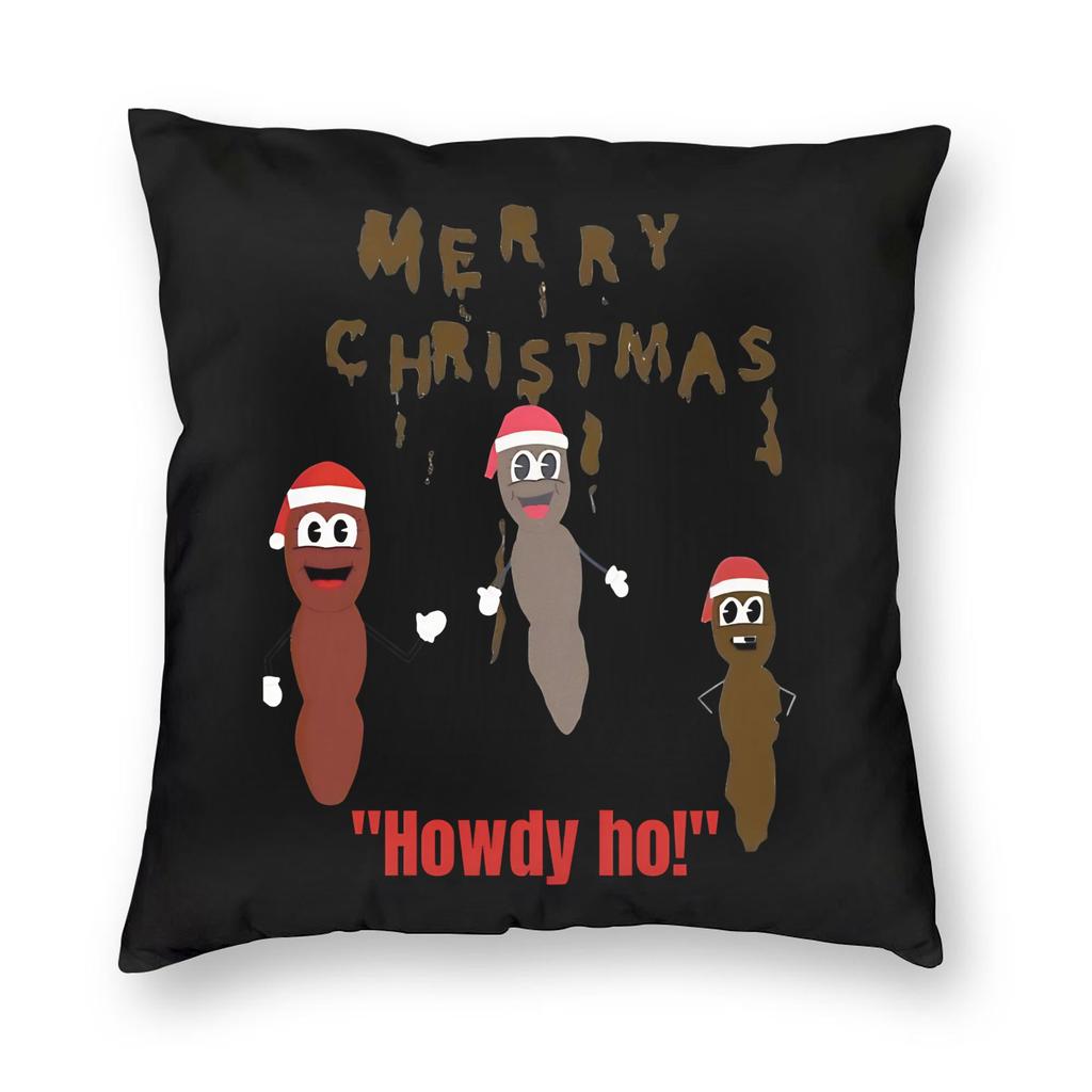 Mr Hankey Howdy Ho The Christmas Southparkd Pillowcase Polyester Cushion Cover Gift Throw Pillow Case Cover Home Zipper 18'