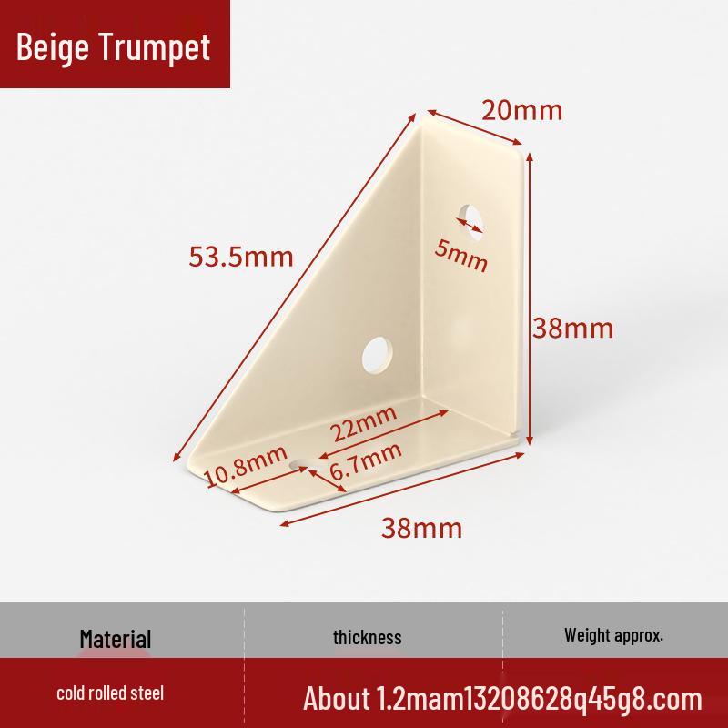 Triangular Furniture Connector: Heavy-Duty Corner Bracket for Cabinets and Beds