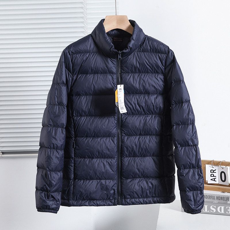 Lightweight High-Puffiness Cold-Proof Jacket for Autumn and Winter, Unisex Couple Style, Stand Collar, Warm Coat for Export to Europe and America