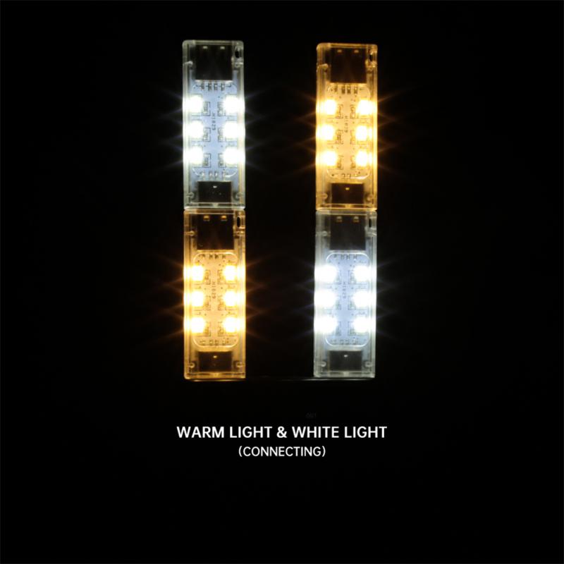 Mini Night Light USB Plug Lamp LED Reading Book Light DC5V Super Bright Double Sided Lighting For Computer Mobile Power Charging