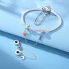 Beads Copper Charms Original Star Moon Sun Safety Chain Beads Fit Bracelet Jewelry Diy Women Fine Gift Accessory