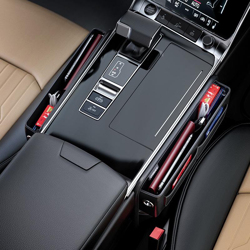 Geantă de depozitare pentru scaune auto Cutie de depozitare pentru control central cu mai multe sloturi pentru carduri Geanta de depozitare pentru șofer și pasager Geanta montată pe mașină