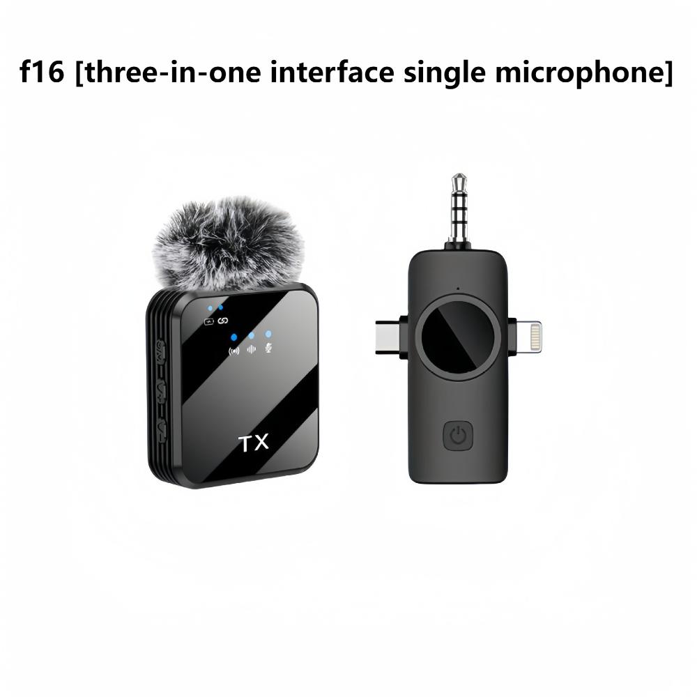 3-in-1 Universal Wireless Lapel Microphone, Noise Reduction Mic For Live Shooting, Compatible With iOS, Android, Computer
