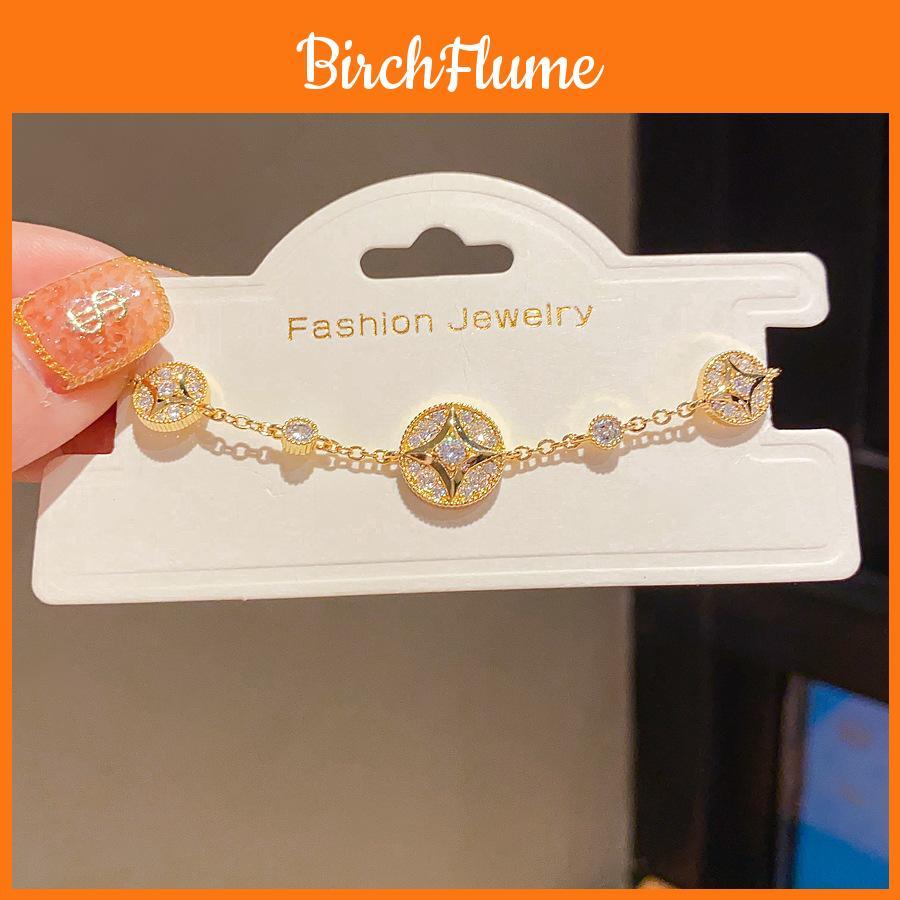 Geometric Round Zircon Crystal Bracelet For Women With Luxury Finish Suitable For Gift Giving