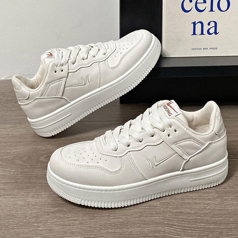 

Кеды женские универсальные легкие повседневные туфли детские весна 2025 новая платформа школьный стиль темперамент спортивная обувь женская 40 бежевый