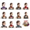 Women Floral Chiffon Ring Scarf Neck Guard False Collar Elastic Bib Wraps Travel Scarf Versatile Accessory