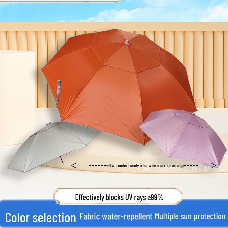 6.5ft UV 50+ Portable Beach Sunshade Umbrella