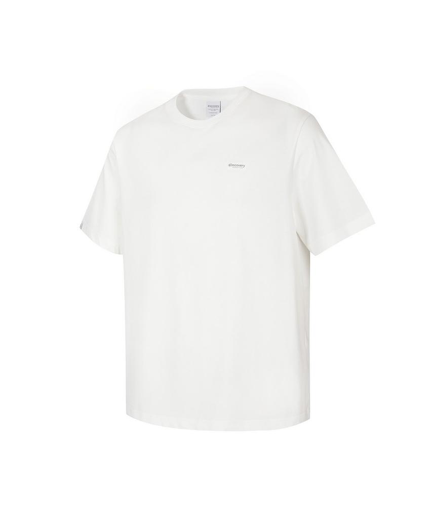 DISCOVERY EXPEDITION Uni Freshvent Semi-Overfit Small Logo Short Sleeve T-Shirt (White)