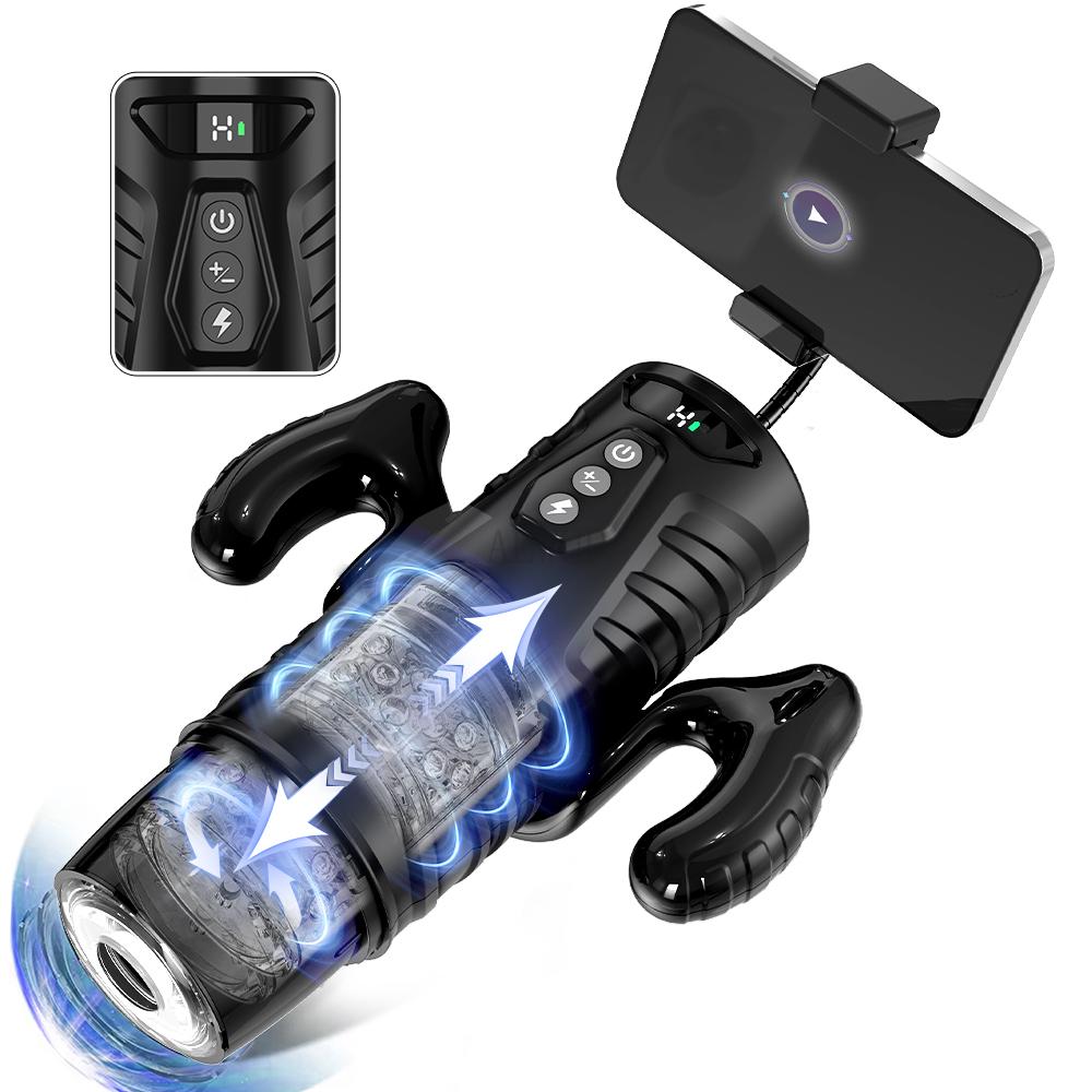 Telescopic Rotation Male Masturbator Vagina Masturbation Blowjob Automatic Male Mastubator Cup Adults Piston Sex Toys for Men