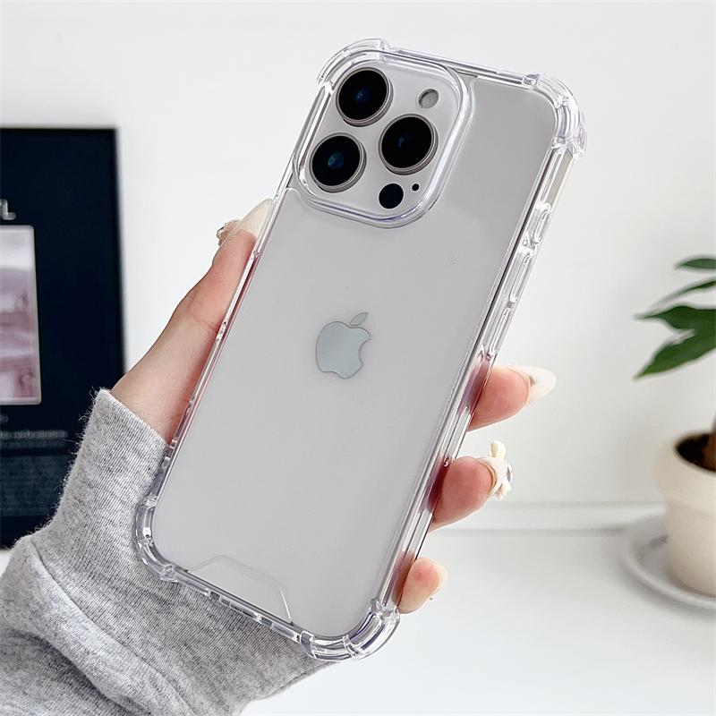 Husă Luxury Transparentă Antișoc Armor Pentru iPhone 16 15 14 13 12 11 Pro XS Max XR 7 8 Plus Bumper Siliconic Acoperire Acrilică Dură